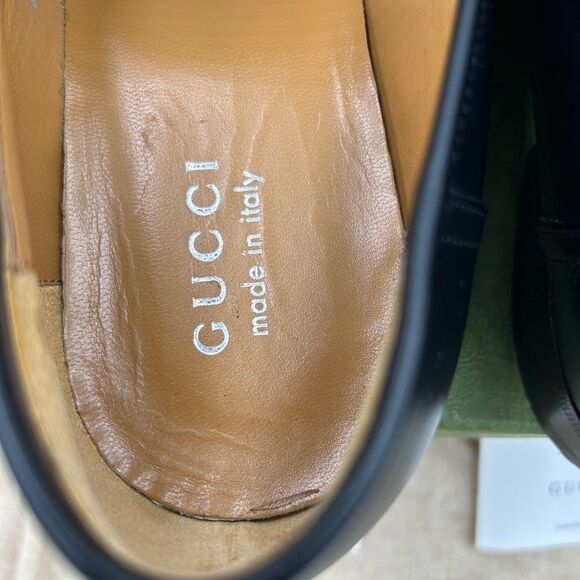 Men's Gucci interlocking G leather loafers size 13 made in Italy - Picture 8 of 11